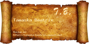 Tamaska Beatrix névjegykártya